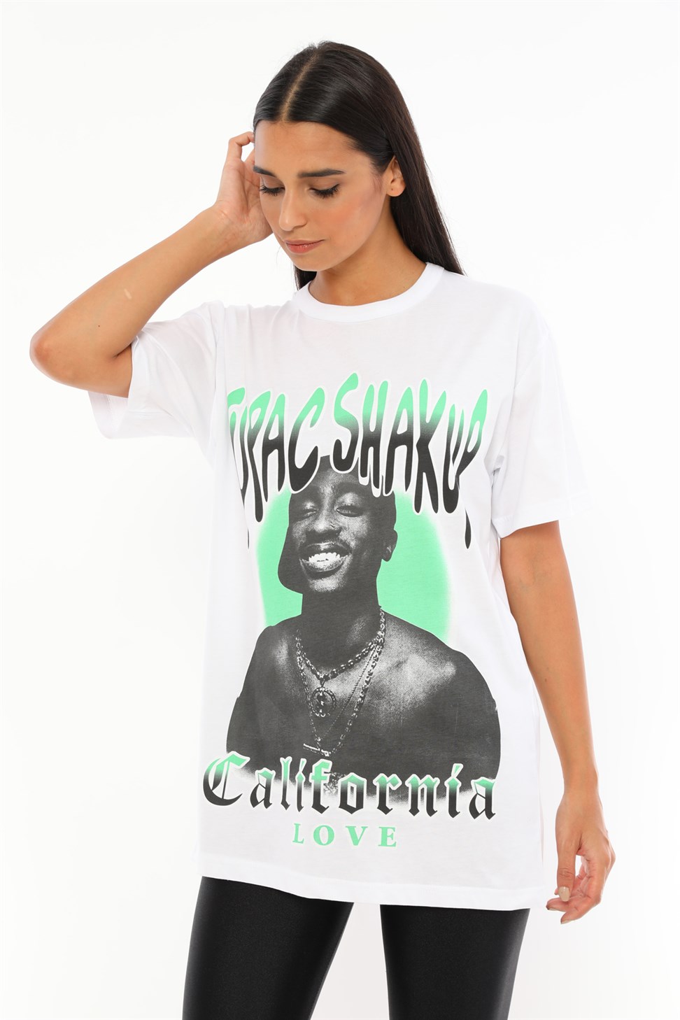 Q-5294 California Love Yazı Baskılı T-shirt