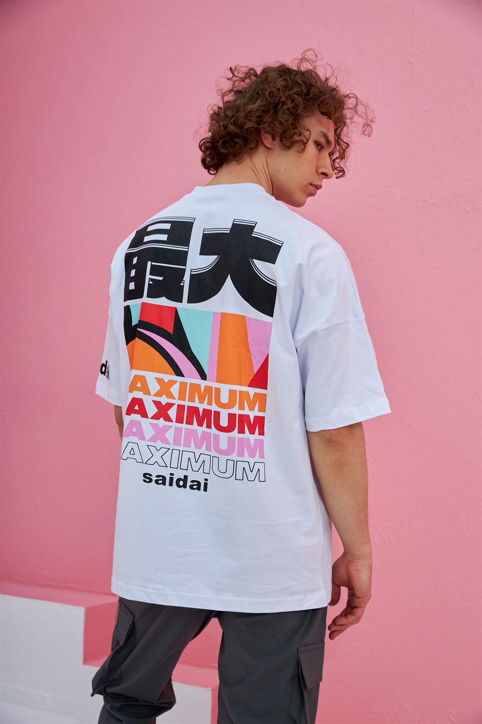 R-5555 Maximum Baskılı Oversize T-shirt